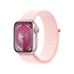 Apple Watch Series 9 41mm Růžový hliník se světle růžovým provlékacím řemínkem MR953QC/A