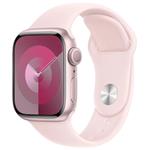 Apple Watch Series 9 41mm Růžový hliník se světle růžovým sportovním řemínkem M/L MR943QC/A