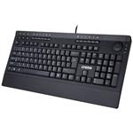 CRONO klávesnice CK2111/ drátová/ multimediální/ USB/ CZ+SK/ černá