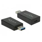 Delock Adaptér SuperSpeed USB 10 Gbps (USB 3.1 Gen 2) TypA samec > USB Type-C™ samice černý 65689