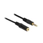 DeLOCK - Headset extension cable - 4 pólový mini jack (M) do 4 pólový mini jack (F) - 1 m - černá 84666