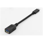 Digitus USB 3.1 Type-C adaptér USB kabel, typ C na A, OTG M / F, 0,15m, Super Speed, UL, bl AK-300315-001-S