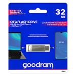 Goodram USB flash disk, USB 3.0 (3.2 Gen 1), 32GB, ODA3, strieborný, ODA3-0320S0R11, USB A / USB C,