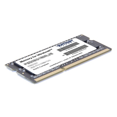 PATRIOT Ultrabook 4GB DDR3 1600MHz / SO-DIMM / CL11 / PC3-12800 / 1,35V PSD34G1600L2S
