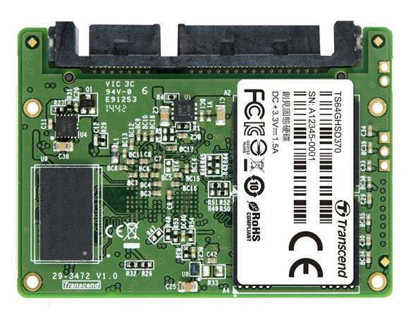 TRANSCEND HSD370 64GB Half-Slim SSD disk SATA III 6Gb/s, MLC, 560MB/s R, 400MB/s W TS64GHSD370