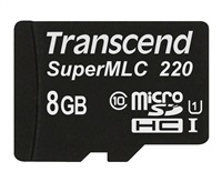 Transcend SuperMLC SDHC karta 8GB UHS-I (čítanie/zápis: 85/65MB/s) TS8GUSD220I