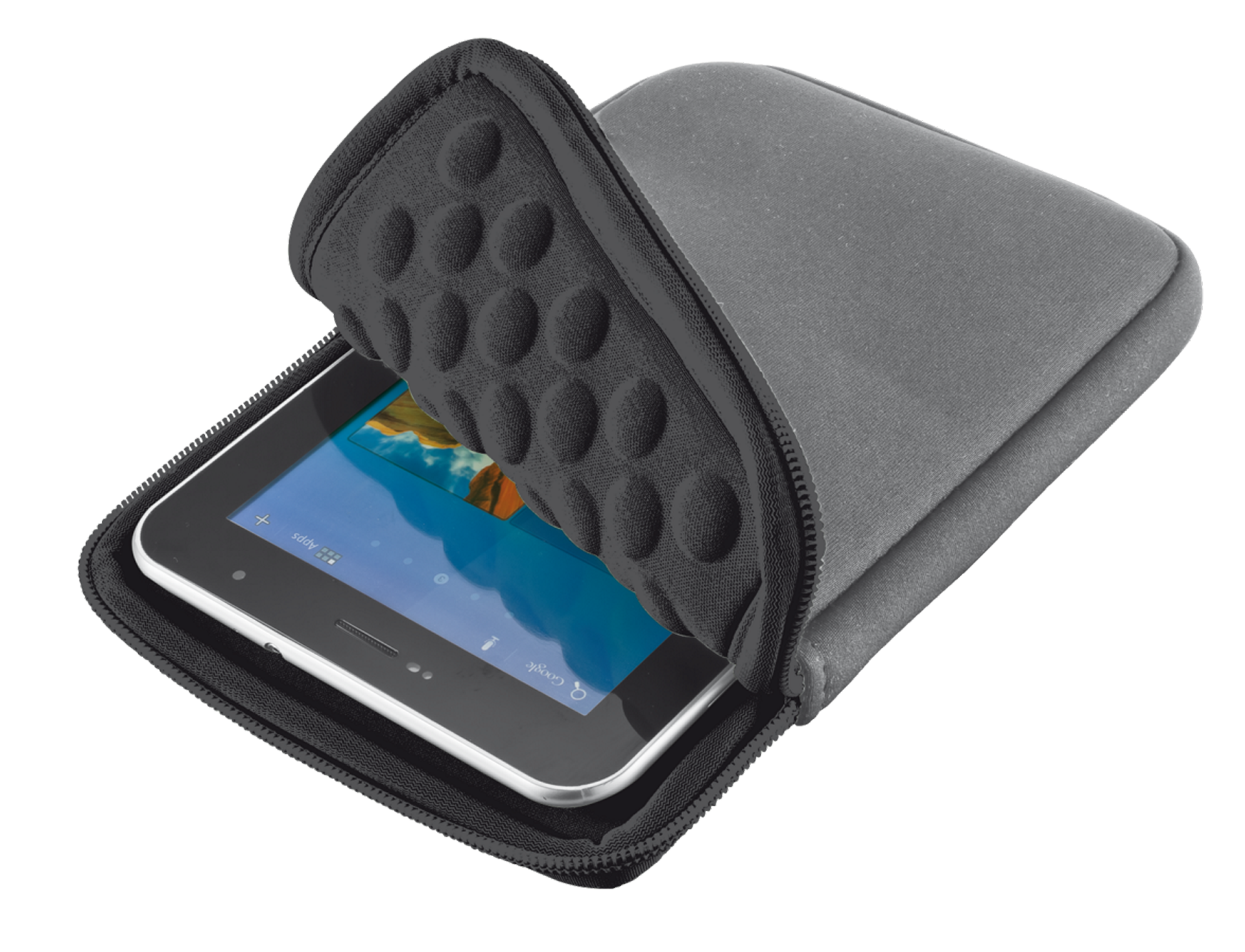 TRUST Bubble sleeve for 7" tablets - gray