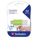 Verbatim USB flash disk, 2.0, 32GB, DataBar, zelený, 49454, pre archiváciu dát