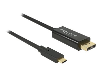 < zpět Delock Kabel USB Type-C™ samec > Displayport samec (DP Alt Mód) 4K 60 Hz 2 m černý 85256