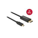 < zpět Delock Kabel USB Type-C™ samec > Displayport samec (DP Alt Mód) 4K 60 Hz 2 m černý 85256