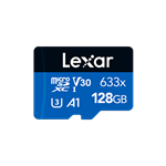 128GB Lexar High-Performance 633x microSDXC s adaptérom, až 100MB/s čítanie a 45MB/s zápis, C10 A1 0843367119707