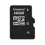 16 GB . microSDHC karta Kingston Class 4 (r/w 4MB/s) bez adaptéra