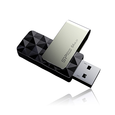 16 GB . USB 3.0 kľúč ..... Silicon Power BLAZE B30, čierny (1 strana prázdna, vhodné na potlač) SP016GBUF3B30V1K