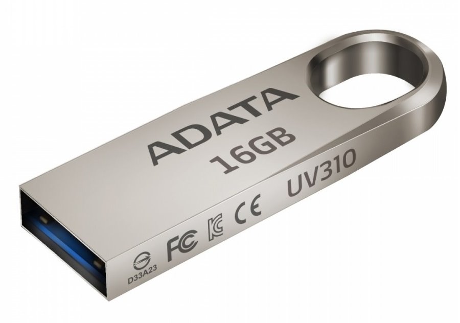 16 GB . USB kľúč . ADATA DashDrive™ Value UV10 USB 3.1, kovová (odolný voči nárazom) AUV310-16G-RGD