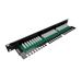 19" Patch panel Solarix 24xRJ45 CAT5E UTP vyvazovací lišta SX24L-5E-UTP-BK-N