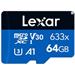 32GB Lexar® High-Performance 633x microSDXC™ UHS-I, up to 100MB/s read 20MB/s write C10 A1 V30 U3, Glo LMS0633032G-BNNNG