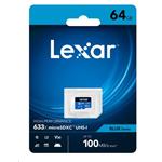 32GB Lexar® High-Performance 633x microSDXC™ UHS-I, up to 100MB/s read 20MB/s write C10 A1 V30 U3, Glo LMS0633032G-BNNNG