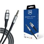 3mk audio kabel AUX Cable USB-C - Jack 3,5mm, 1m, černá 5903108528788