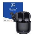 3mk bezdrátová stereo sluchátka FlowBuds, nabíjecí pouzdro, černá 5903108497404