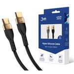 3mk datový kabel Hyper Silicone USB-C -> USB-C (PD), 100W 5A, 2 m, černá 5903108464604