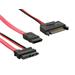 4World kábel | SATA 3 | 13pin SATA Slimline (F) - 7pin SATA (F) & 15pin SATA (M)