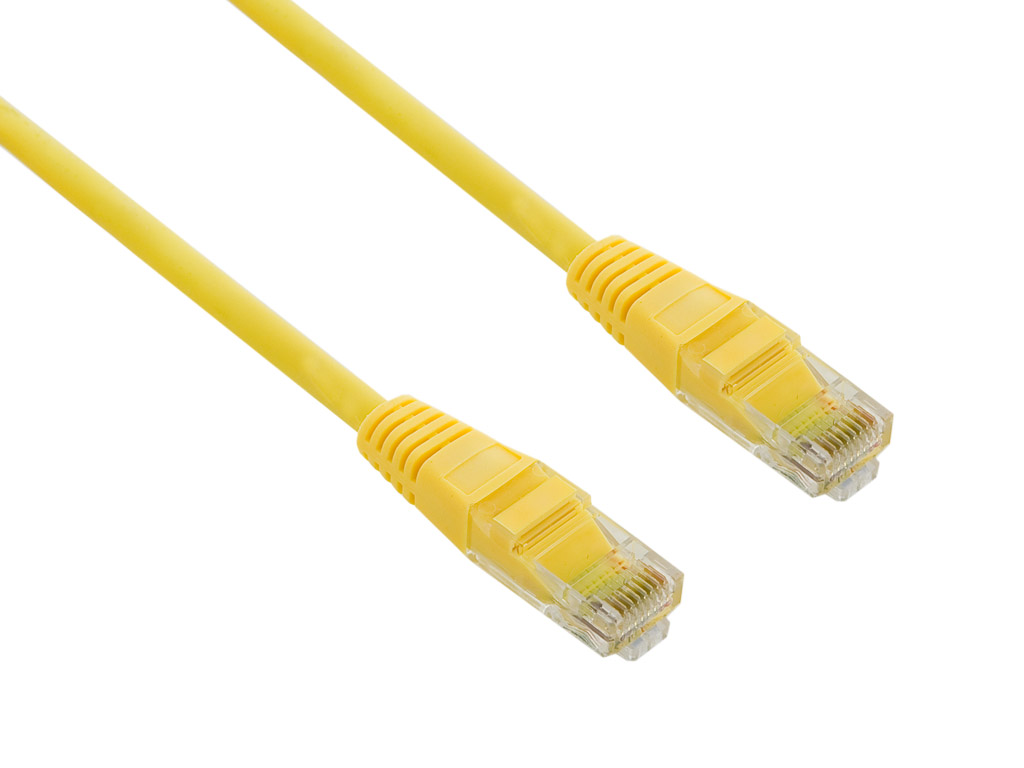 4World Sieťový kábel RJ45 s krytkou, Cat. 5e UTP, 1m, Žlutý