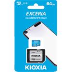 64 GB . microSDHC karta KIOXIA Exceria Class 10 UHS I U1 + adaptér LMEX1L064GG2