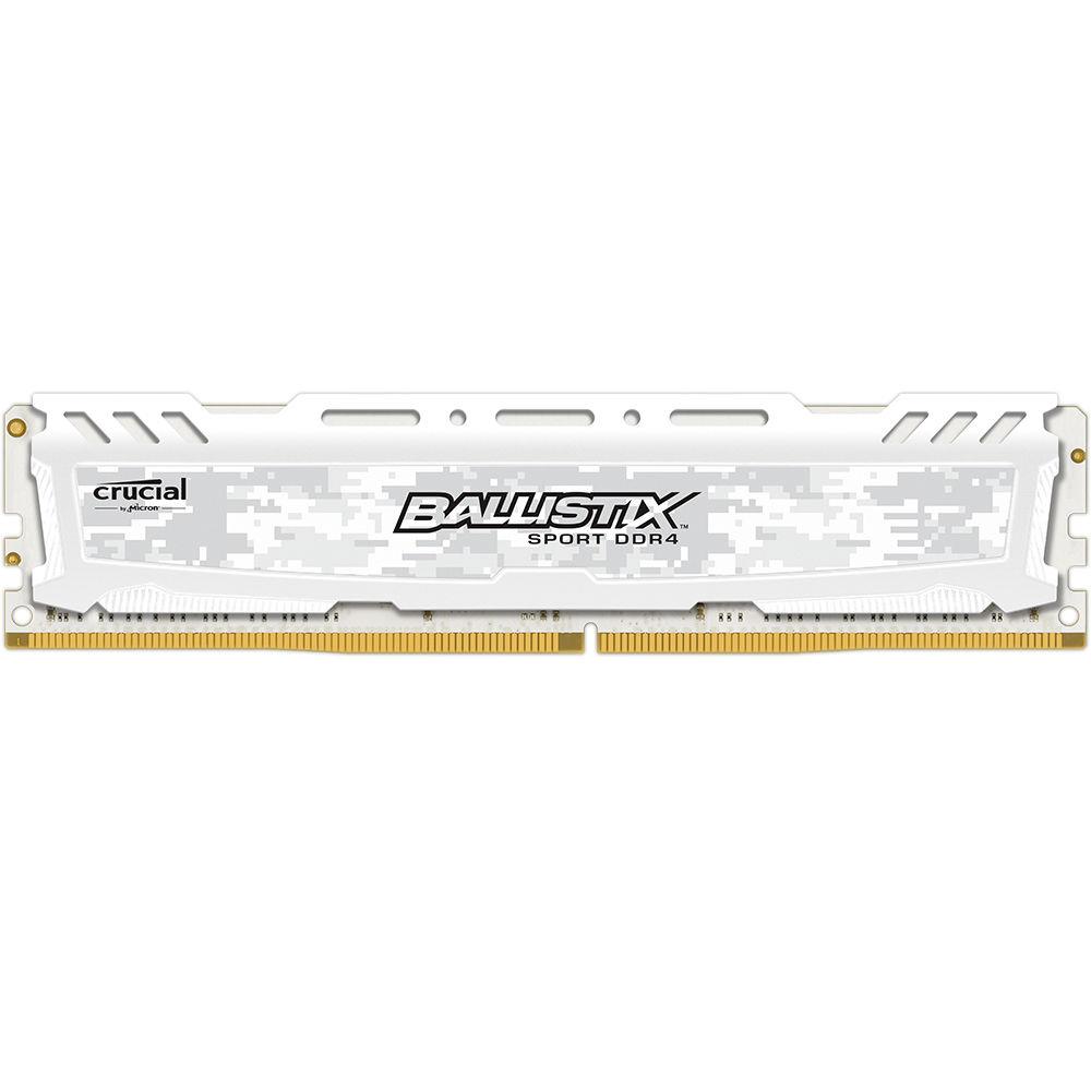 8GB DDR4 - 2400 MHz Crucial Ballistix Sport White LT CL16 DR x8 DIMM BLS8G4D240FSC