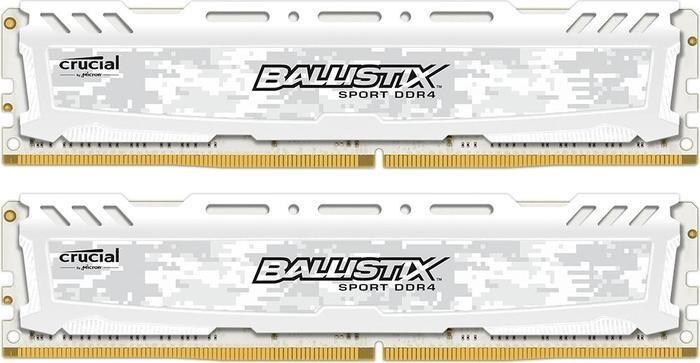 8GB kit DDR4 - 2400 MHz Crucial Ballistix Sport LT White CL16 SR x8 DIMM, 2x4GB BLS2C4G4D240FSC