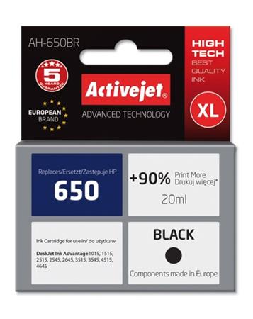 ActiveJet Ink cartridge HP CZ101 Premium BK AH-650BR 20 ml EXPACJAHP0225