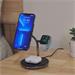 Adam Elements Omnia M3+ Magnetic 3-in-1 Wireless Charging Station + Charger - Black APAADM3PUSBK