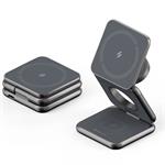 Adam Elements Omnia Mag 3 Magnetic 3-in-1 Wireless Charging Station - Gray AACADMAG3OGGY