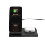 Adam Elements Omnia Q2x 2-in-1 Wireless Charging Station - Black AEAPAADQ2XOGBK