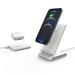 Adam Elements Omnia Q2x 2-in-1 Wireless Charging Station - White AEAPAADQ2XOGWH