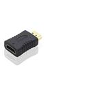 Adaptér HDMI Female - HDMI Male zlacená