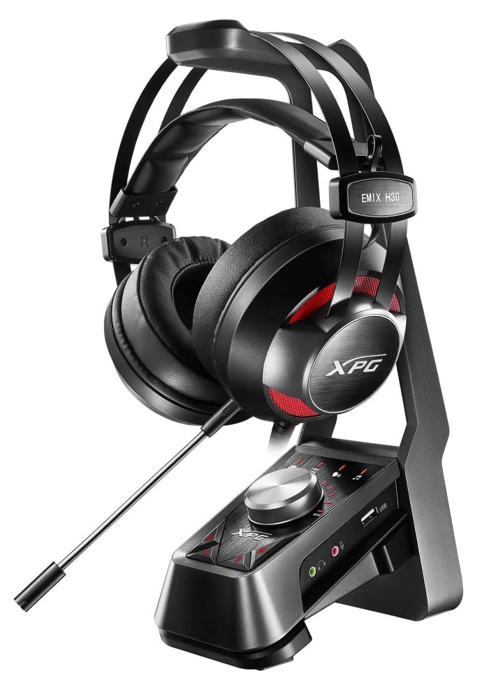 ADATA EMIX H30 Gaming Headset + SOLOX F30 zvuková karta / 53mm meniče / 7.1 / 3,5mm jack / 3xUSB SOLOX F30+EMIX H30