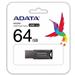 ADATA Flash Disk 64GB UV350, USB 3.2 , sivá metalíza AUV355-64G-RBK