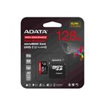 ADATA MicroSDXC karta 128GB High Endurance UHS-I C10 V30 A2 (R:100/W:85 MB/s) + SD adaptér AUSDX128GUI3V30SHA2-RA1