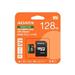 ADATA MicroSDXC karta 128GB Speed Plus, U3, C10, A2, V30 (R:180/W:160 MB/s) + SD adaptér UD128GUI3V30A2SP-RA1