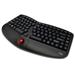 Adesso WKB-3150UB/ bezdrátová klávesnice 2,4GHz/ ergonomická/ trackball/ USB/ černá/ US layout