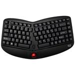 Adesso WKB-3150UB/ bezdrátová klávesnice 2,4GHz/ ergonomická/ trackball/ USB/ černá/ US layout