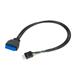 AKASA adaptér USB 3.0 (19-pin) na USB 2.0 (9-pin) / interní / délka 30cm AK-CBUB36-30BK