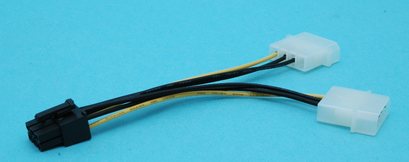 AKASA AK-CB4-6 2x4 pin connectors to 1xPCI Express connector adaptor