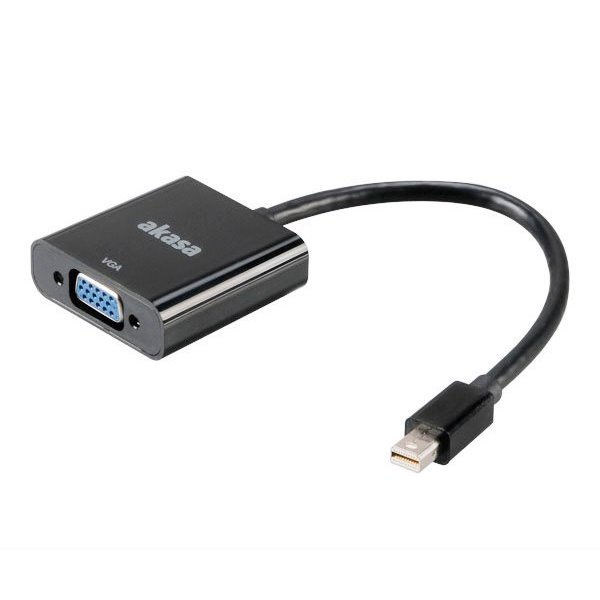 AKASA AK-CBDP07-20BK Mini DisplayPort to VGA Converter, 20cm