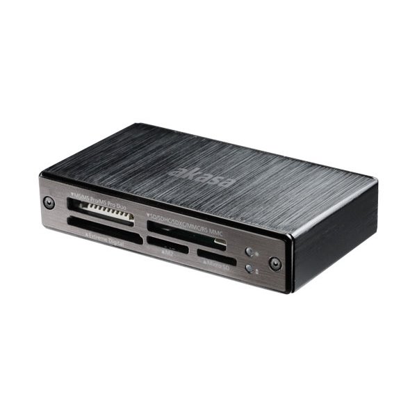 AKASA AK-CR-06BK, USB 3.0 čítačka kariet ( 6v1), hlinikový