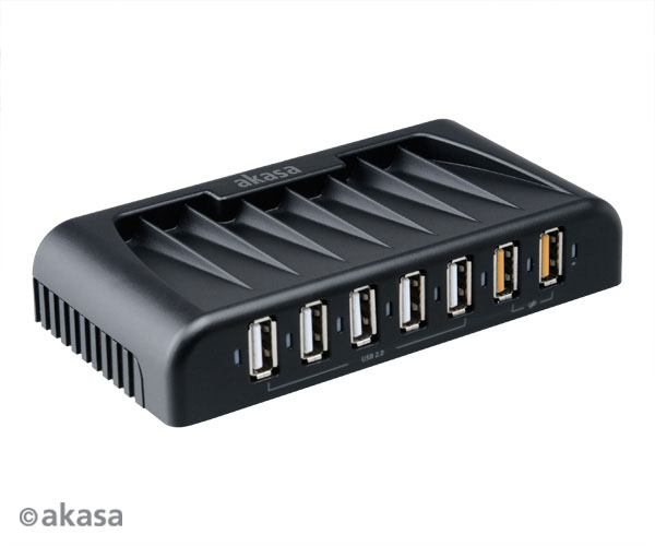 AKASA AK-HB-12BKCM Connect 7 FC 5-port USB hubtwo fast charging ports