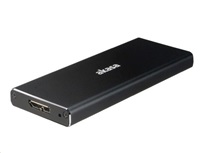 AKASA externí box pro M.2 SSD SATA II/III / AK-ENU3M2-BK / USB3.1 micro-B / hliníkový / černý