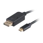 AKASA kabel USB Type-C na DisplayPort / 4K @60Hz / 1,8m / černý AK-CBCA11-18BK