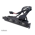 AKASA - USB 3.1 gen 1 typ C a 2xTyp A 2.0 záslepka AK-CBUB53-40BK