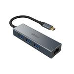 AKASA - USB Type-C 4-in-1 hub s Ethernetem AK-CBCA20-18BK